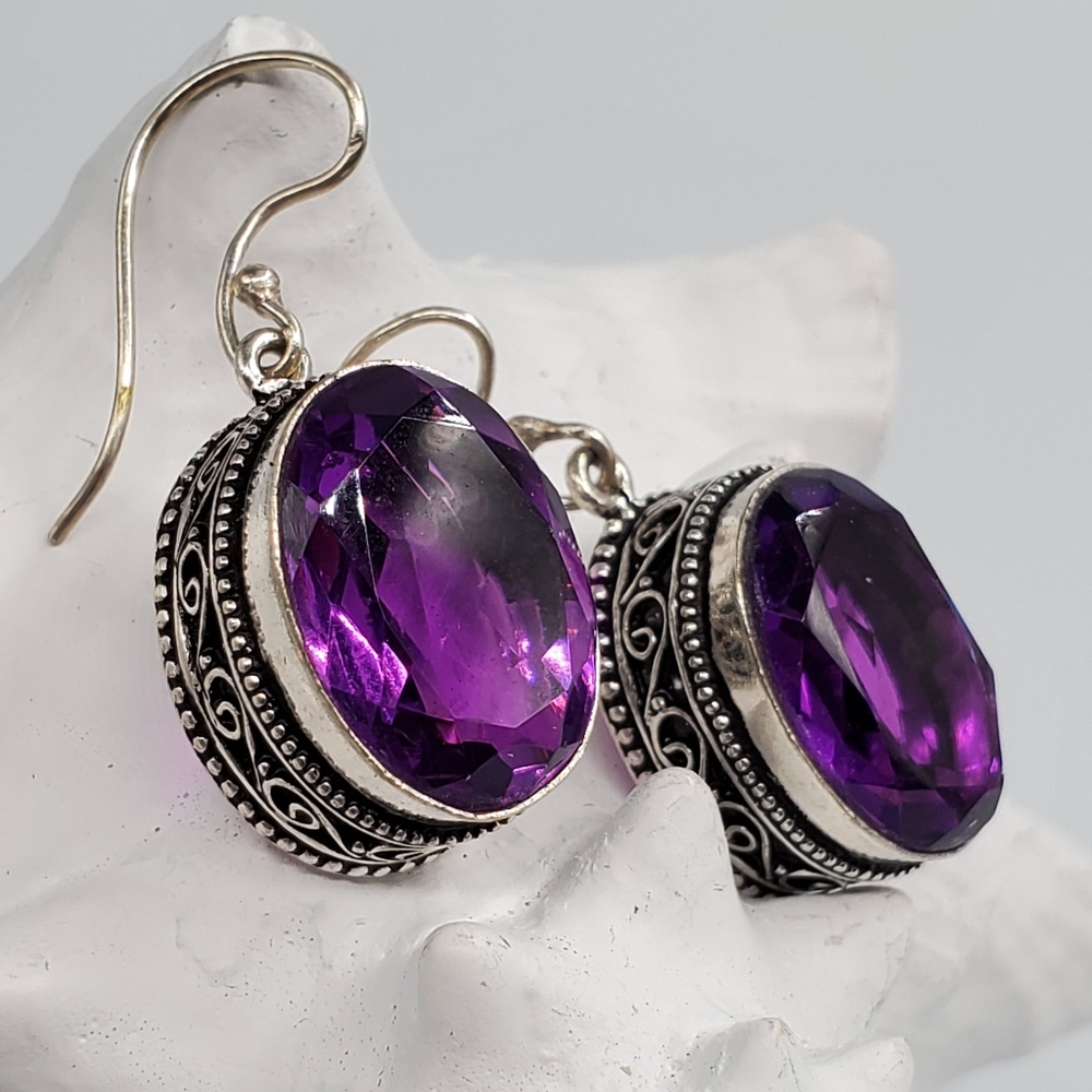 New 925 Silver Earrings Tourmaline Stone